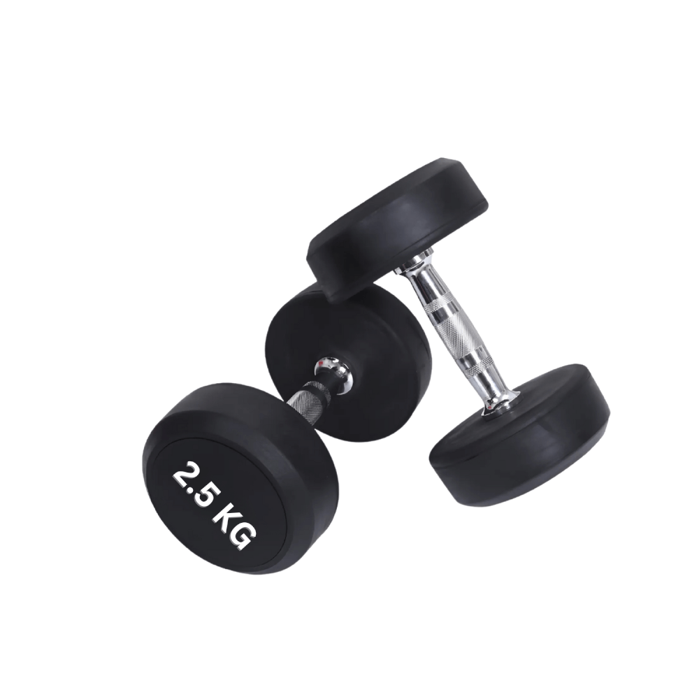ดัมเบลยางออกกำลังกาย Homefittools แบบกลม 2.5 kg 